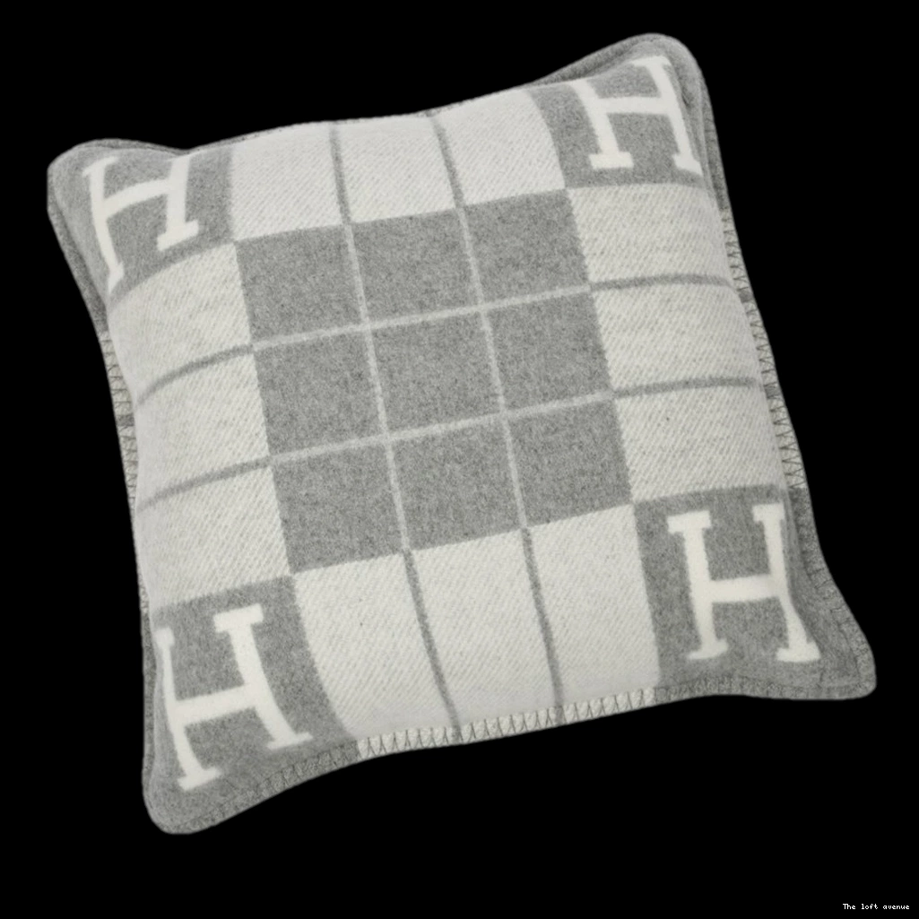 STRIPE HERMES PILLOW WOOL THROW 0709
